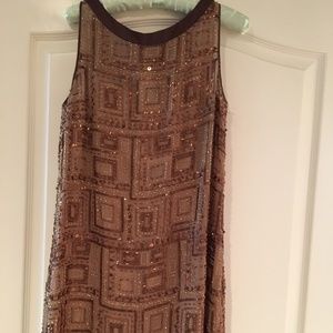 Gold sequinned Marc Bouwer Glamit Dress